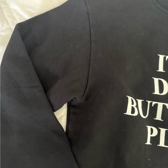 Victoria Beckham Black Sweatshirt with White Text - Picture 6 of 10